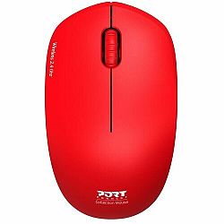 PORT CONNECT bezdrôtová myš Wireless COLLECTION 1600DPI, červená