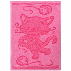 Profod Detský uterák Cat pink, 30 x 50 cm