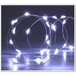 Svetelný drôt s časovačom Silver lights 40 LED, studená biela, 195 cm