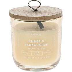 Svíčka ve skle Back to natural, Amber & Sandalwood, 250 g