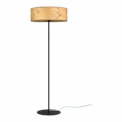 Béžová stojacia lampa z drevenej dyhy Bulb Attack Ocho XL, ⌀ 45 cm