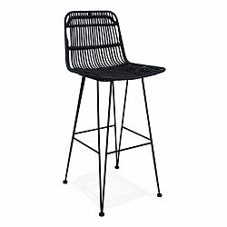 Čierna barová stolička Kokoon Liano Mini, výška sedenia 65 cm