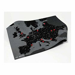Čierna nástenná mapa Európy Palomar Pin World, 100 x 80 cm
