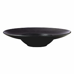 Čierny keramický hlboký tanier Maxwell & Williams Caviar, ø 28 cm