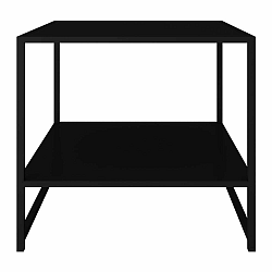Čierny kovový odkladací stolík Canett Lite, 50 x 50 cm
