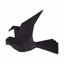 Čierny nástenný vešiak v tvare vtáčika PT LIVING, šírka 25 cm
