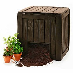 Čierny záhradný kompostér Keter
