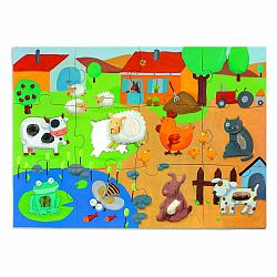 Detské hmatové puzzle Djeco Farma