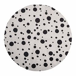 Detský čierno-sivý koberec Bloomingville Mini Dots, ⌀ 80 cm