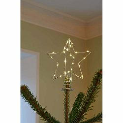 LED svietiaca špička na stromček Sirius Christina Silver, výška 25 cm