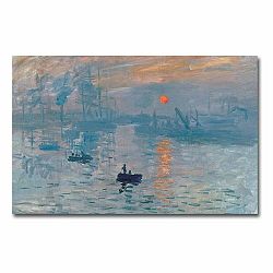 Nástenná reprodukcia na plátne Claude Monet Sunrise, 70 × 45 cm