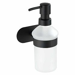 Nástenný antikoro dávkovač na mydlo s matne čiernym držiakom Wenko Orea trúb-Loc ®