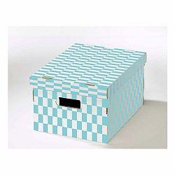 Sada 2 škatúľ s viečkom z vlnitej lepenky Compactor Joy, 40 × 31 × 21 cm