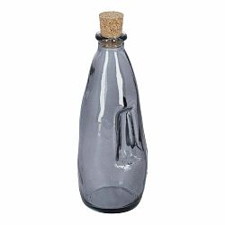 Sklenená fľaša na olej alebo ocot Kave Home Rohan, výška 20 cm