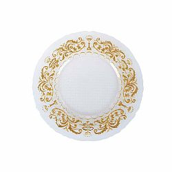 Sklenený tanier v bielo-zlatej farbe Villa d'Este Decor, ø 32 cm