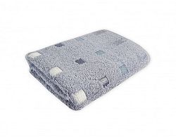 Froté ručník Quattro, tencel, grafitový, kocky, 50x100 cm%