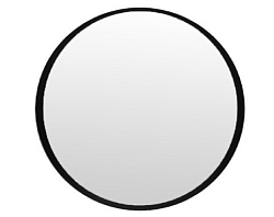 Nástenné zrkadlo Ring 50 cm, čierne okrúhle%