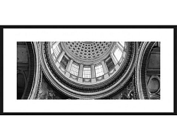 Rámovaný obraz Panthéon de Paris 80x40 cm, čiernobiely%
