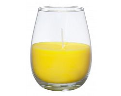 Sviečka v skle Žltá, 10 cm%